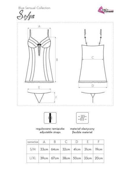 Blaues Stretch-Nachthemd - 3