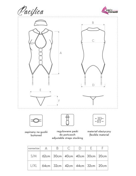 Costume de corset d'hôtesse de l'air avec chapeau - 3
