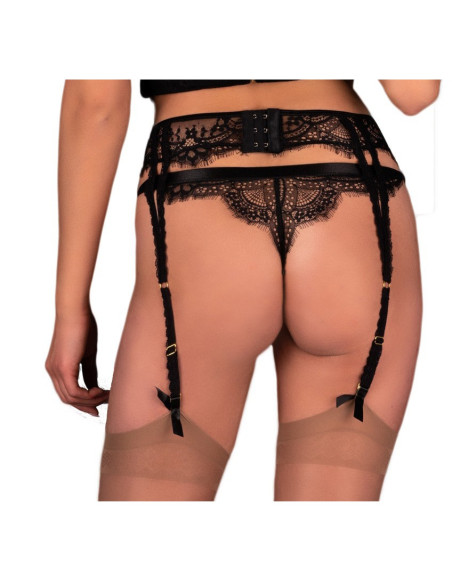 Porte-jarretelles sensuel en dentelle noire - 2