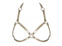 Gold colored eco leather bust harness - 3