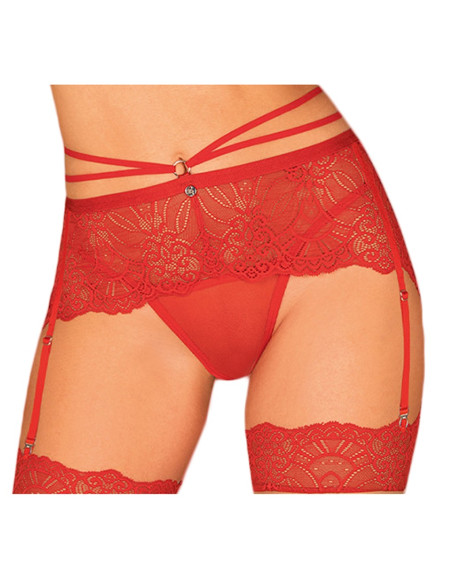 Porte-jarretelles rouge Obsessive - 1