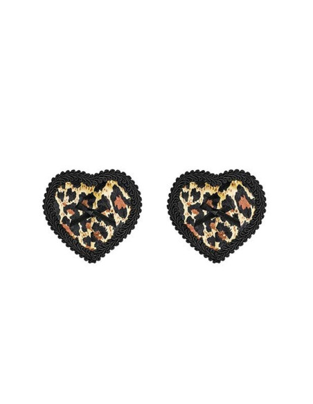 Selvy heart nipple in leopard print - 1
