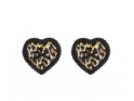 Selvy heart nipple in leopard print - 1
