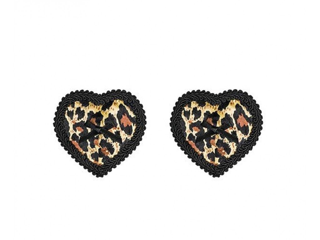 Selvy heart nipple in leopard print - 1