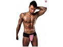 Bold pink men's thong with straps - 3