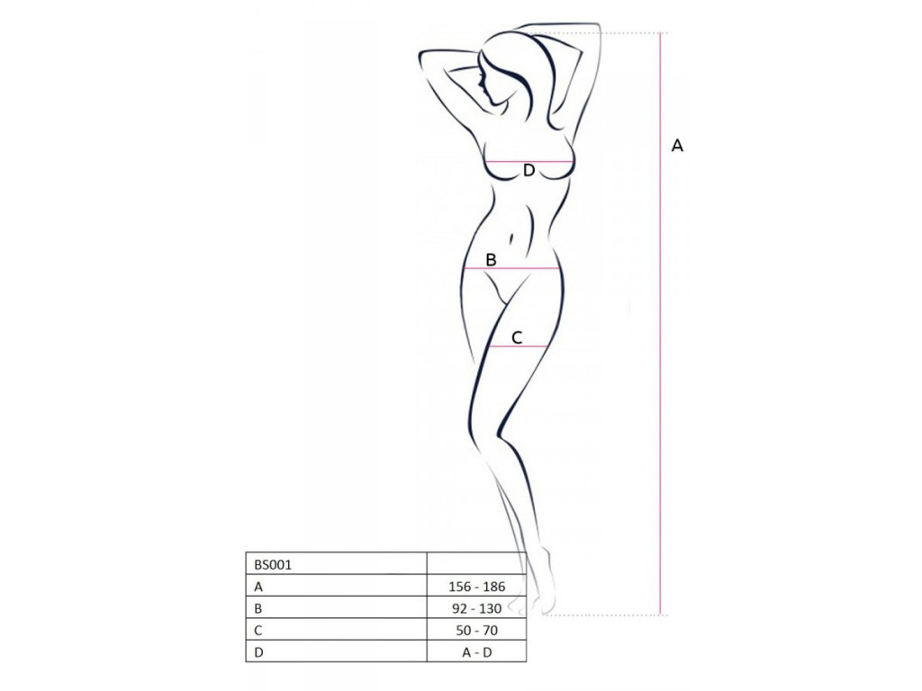 Weißer Bodystocking mit großer Masche Passion - 3