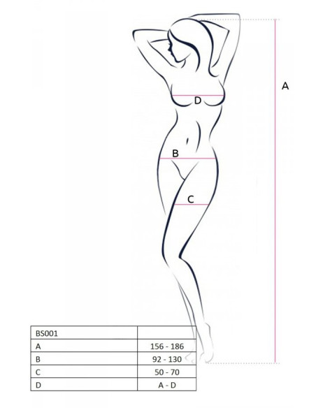 Weißer Bodystocking mit großer Masche Passion - 3