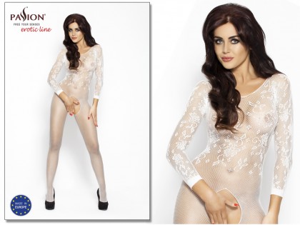 White bodystocking with open step - 2