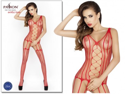 Red women's bodystocking Passion - 2
