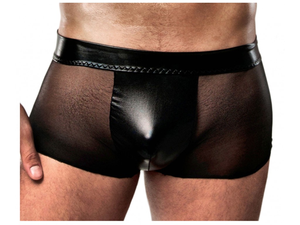 Černé pánské průhledné boxerky - 1