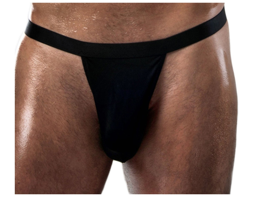 Tanga pentru bărbați din microfibră neagră - 1