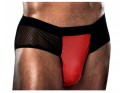 Red men's thong with open buttocks - 1