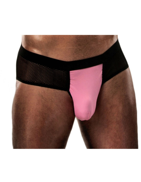 String pour homme rose vif avec lanières - 1