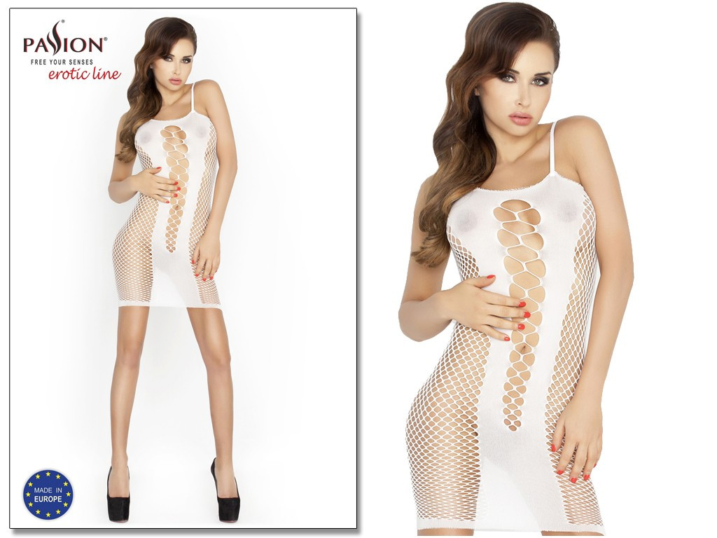 Chemise érotique blanche à robe ajustée - 2