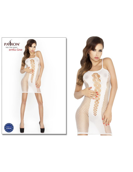 White fitted dress erotic chemise - 2