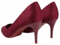 Low suede cherry-coloured pins - 3