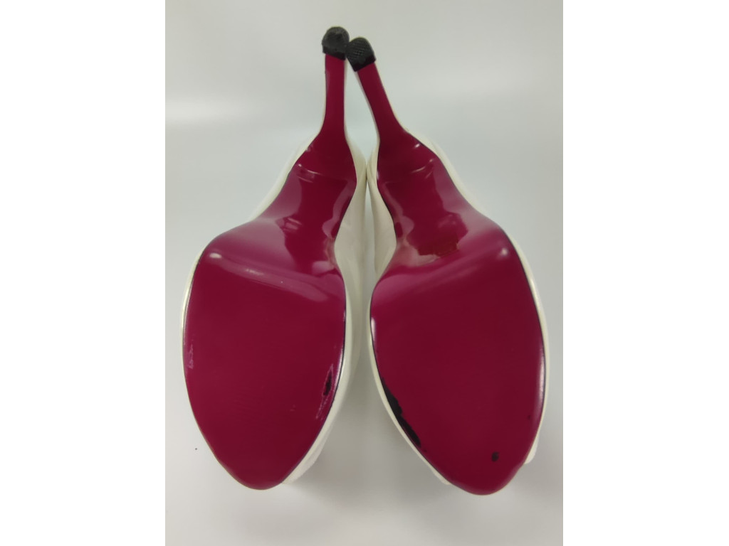 Outlet Weiße Plateau-Stilettos zum Schnüren - 3