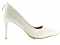 OUTLET Women's white pumps wedding shoes - 1