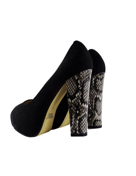 Black stilettos platform post shoes - 2