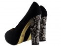 Black stilettos platform post shoes - 2