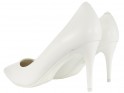 White mat bridal stilettos eko leather - 2