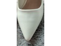 Весільні туфлі на шпильках з білої матової екошкіри - 3