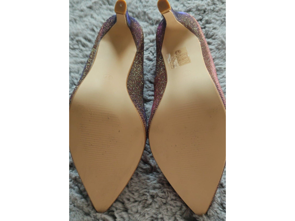 Brūni mirdzošas krāsas stiletto kurpes - 3