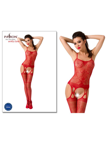Červené sexy bodystocking Passion - 2