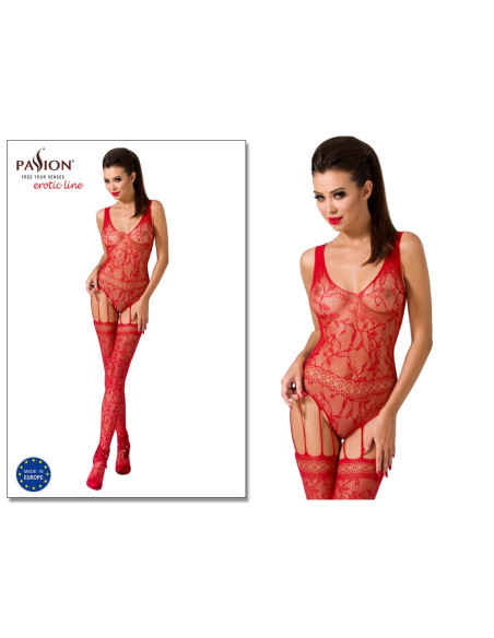 Corset roșu înfrumusețat Passion - 2
