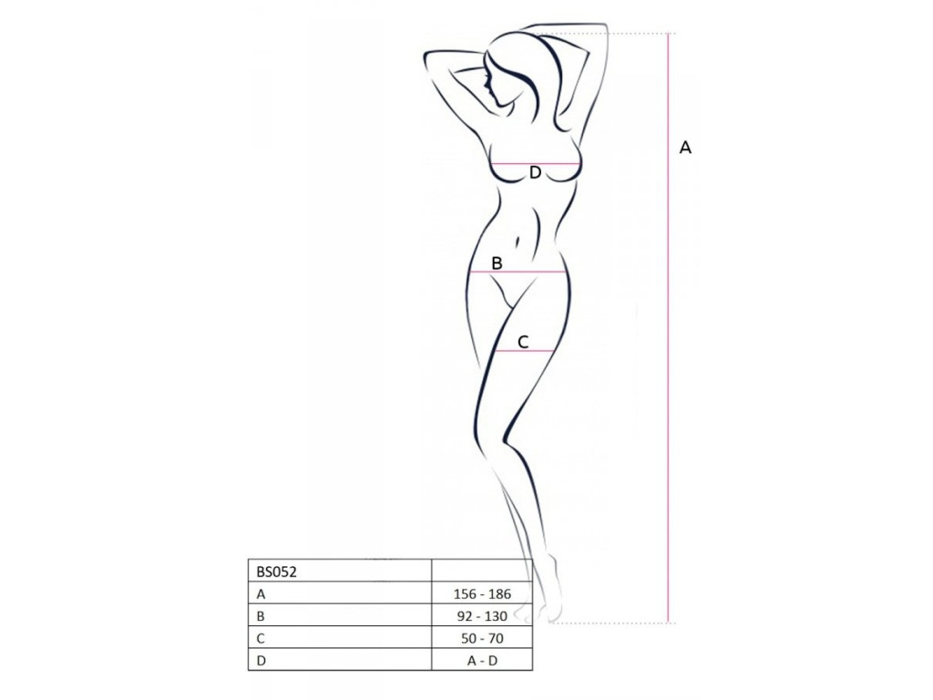 Bodystocking sarkans atvērts kājstarpē - 3