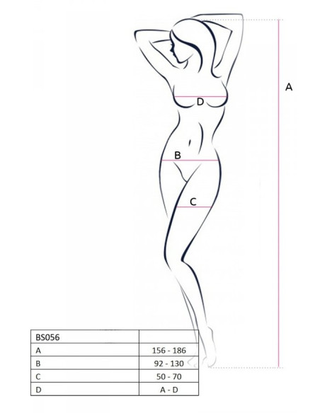 Bodystocking piros díszített lyukkal - 3