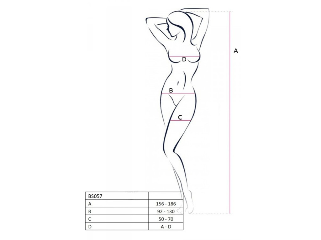 Černý bodystocking s otvorem Passion - 4