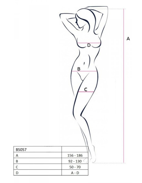 Melns bodystocking ar caurumu Passion - 4