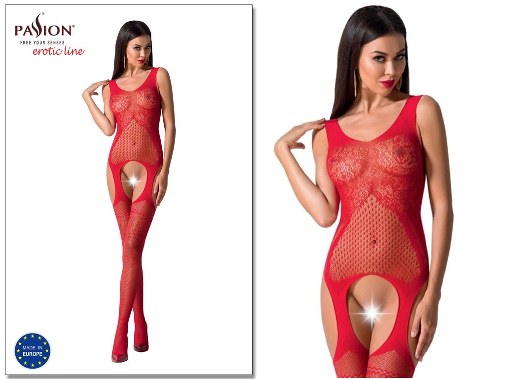 Czerwone bodystocking bielizna erotyczna - 2