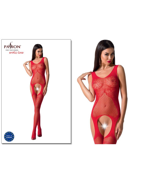 Czerwone bodystocking bielizna erotyczna - 2