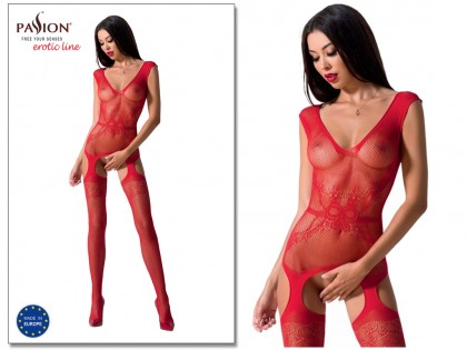 Erotické spodní prádlo červené bodystocking - 2