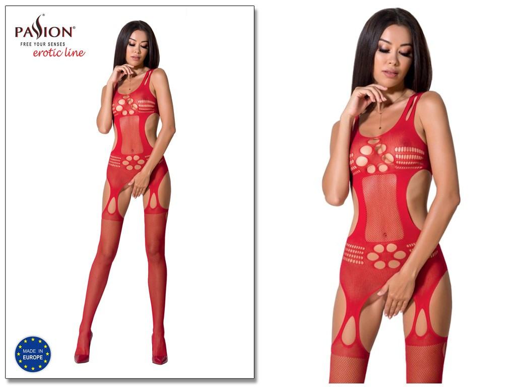 Roter Bodystocking erotische Dessous - 2