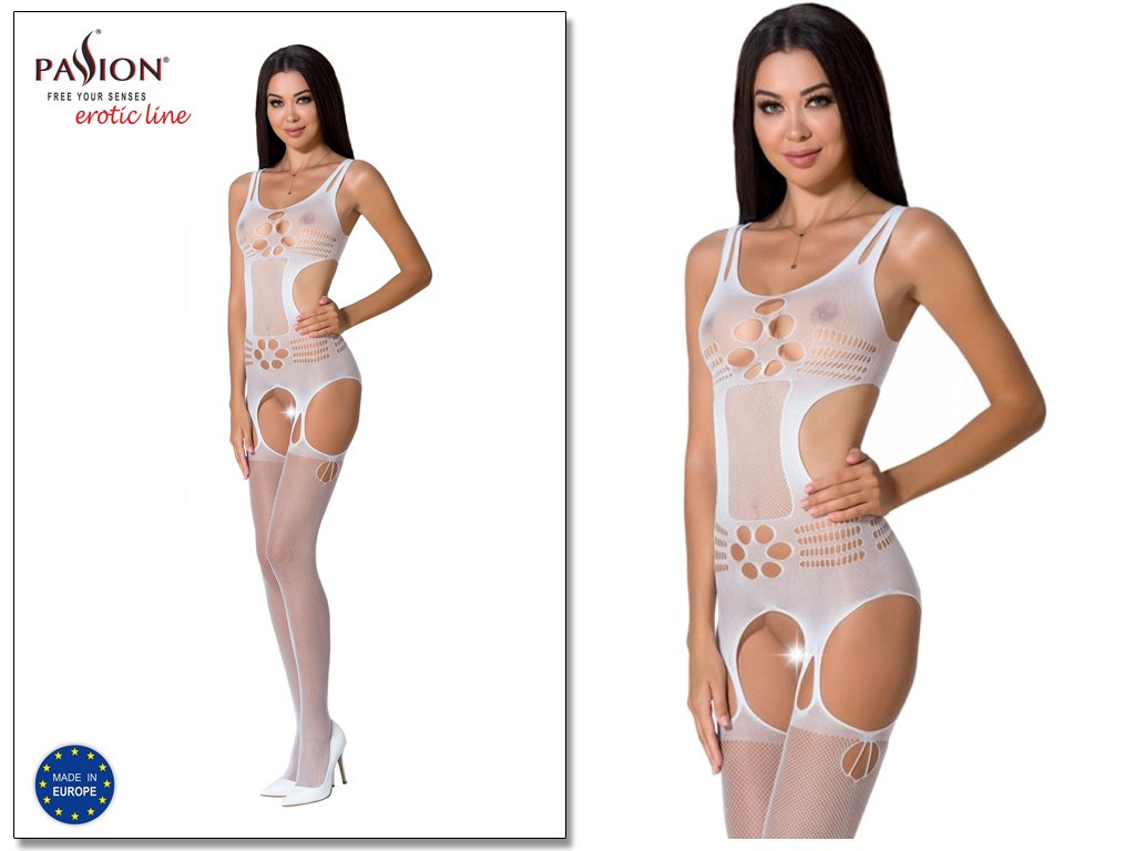 Balta bodystocking Passion erotika - 2