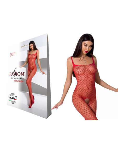 Bodystock rouge sensuel pour femmes - 2