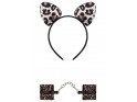 Set of cat ears and spotted handcuffs - 1