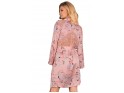 Robe de chambre rose à fleurs pour femmes - 2