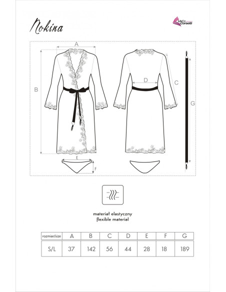 Robe de chambre noire en dentelle longue - 4