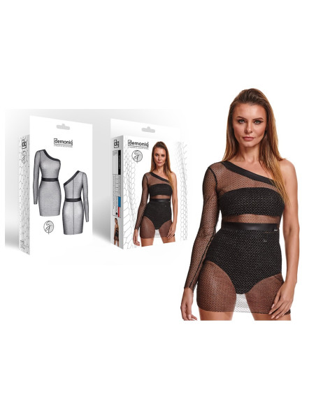 Erotisches asymmetrisches Netzkleid - 3