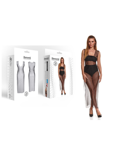 Rochie lungă cu ochiuri de plasă erotică - 3