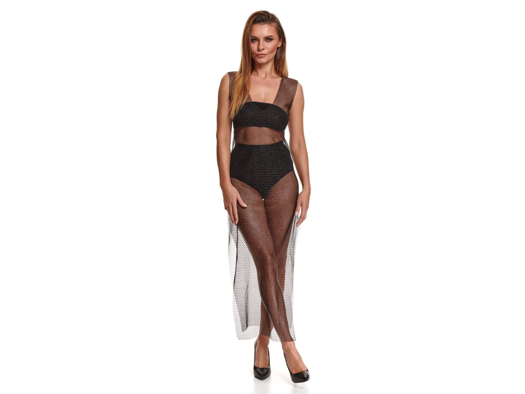 Long erotic mesh dress - 1