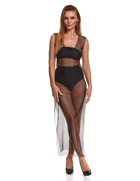 Rochie lungă cu ochiuri de plasă erotică - 1