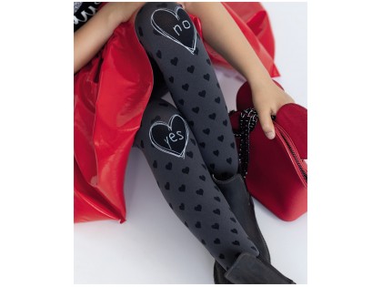 Children's tights with hearts of hearts - 2