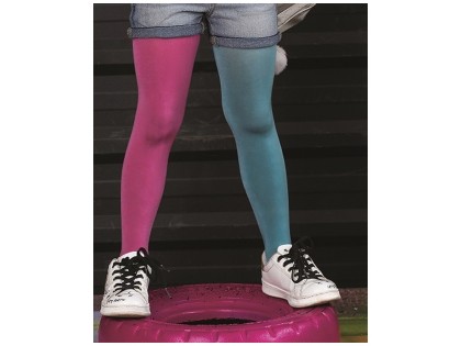 Collants bicolores en microfibre pour enfants - 2