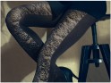 Opaque tights with flower pattern 50den - 2