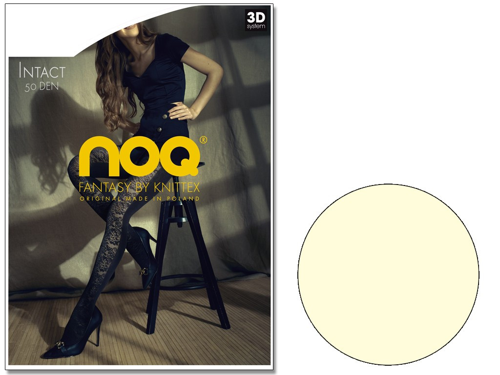 Opaque tights with flower pattern 50den - 3